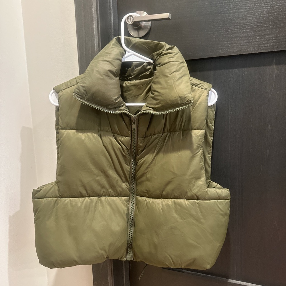 Amazon Olive Quilted Vest